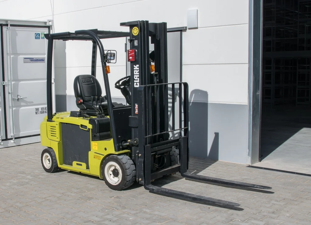 Forklift in warehouse representing equipment financing